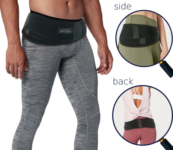  Si Joint Belt for Women & Men + Resistance Band w/ Back  Recovery Workout Plan - Anterior Pelvic Tilt Corrector - Trochanteric Belt  for Women & Men - Si Belt for
